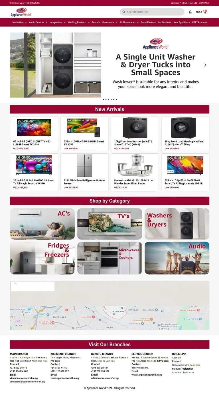 Appliance World Real Website Preview