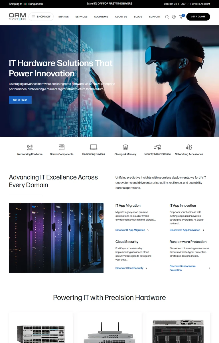 ORM Systems Real Website Preview