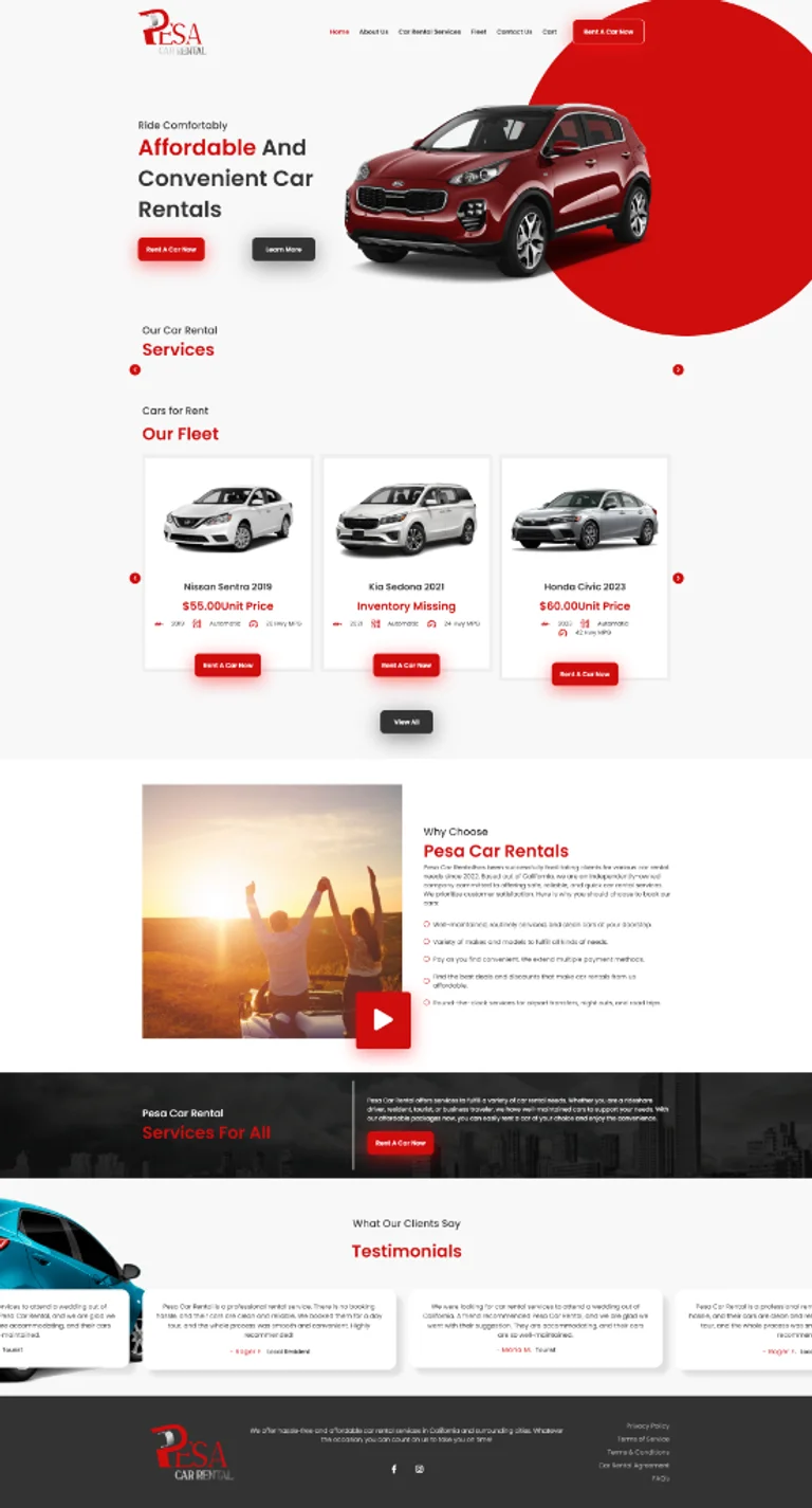 Pesa Car Rental Full Screenshot Preview