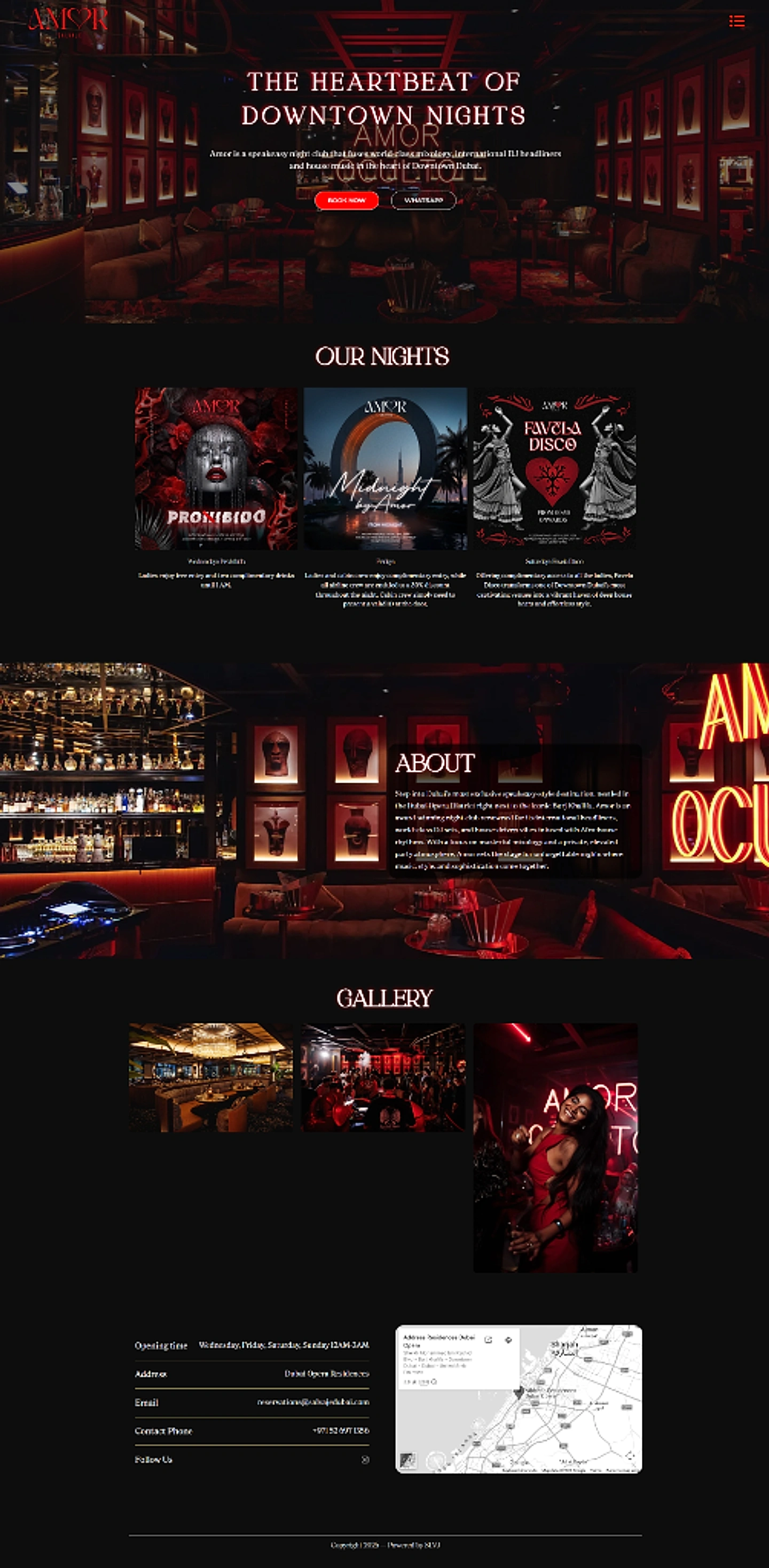 AMOR — Downtown Dubai Speakeasy Full Screenshot Preview
