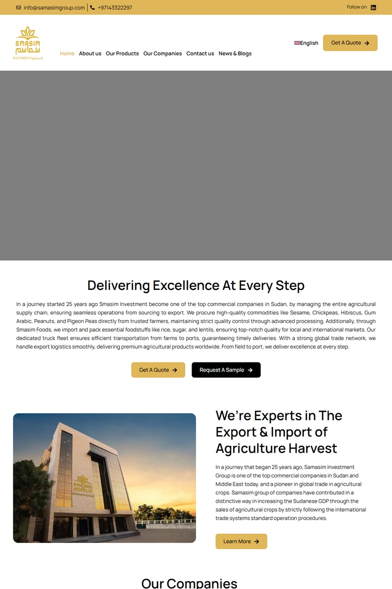 Samasim Group Real Website Preview