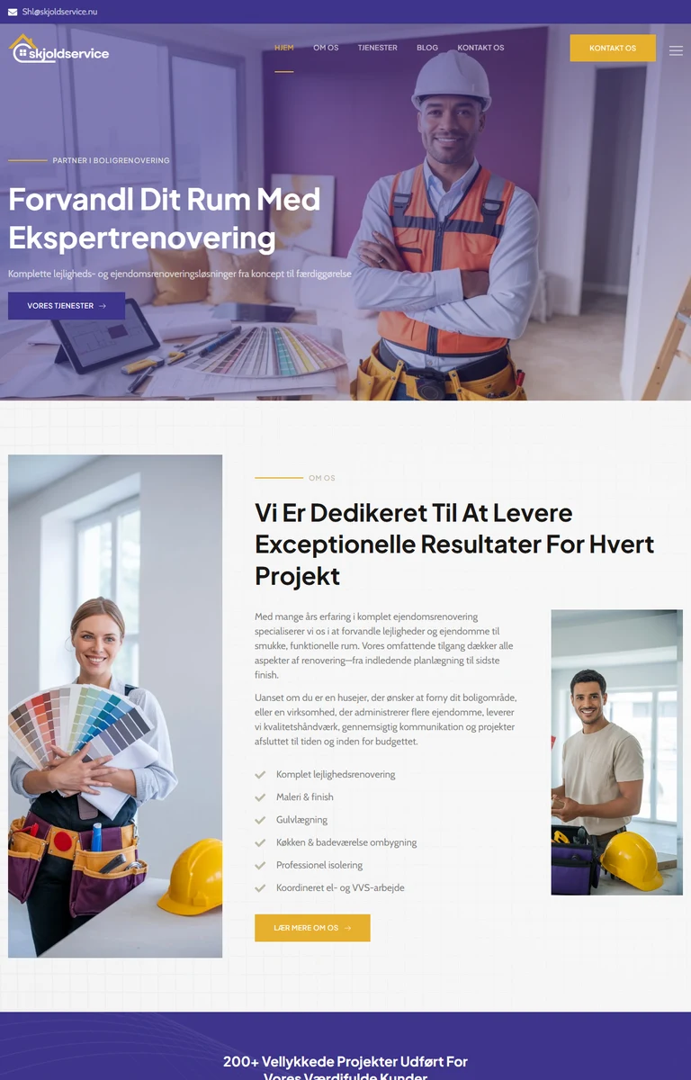 Skjold Services Real Website Preview