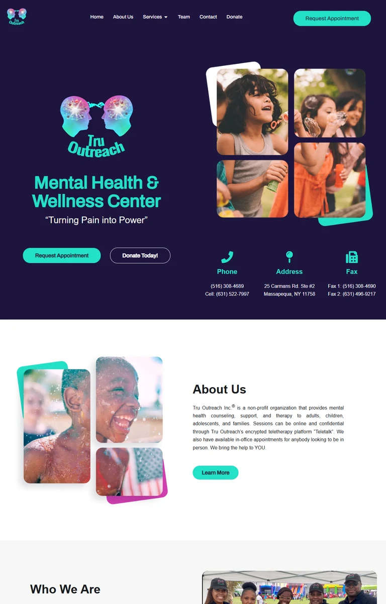 Tru Outreach Inc.® Real Website Preview